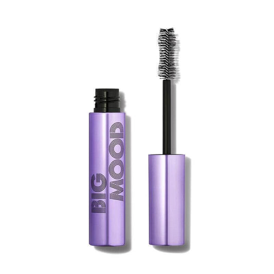 e.l.f Big Mood Mascara packaging with hourglass brush for bold, volumizing lashes.