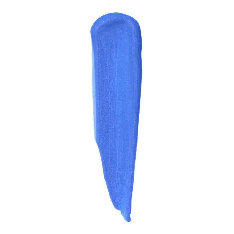 Swatch of e.l.f Camo Color Corrector in blue shade, perfect for camouflaging discoloration and redness.
