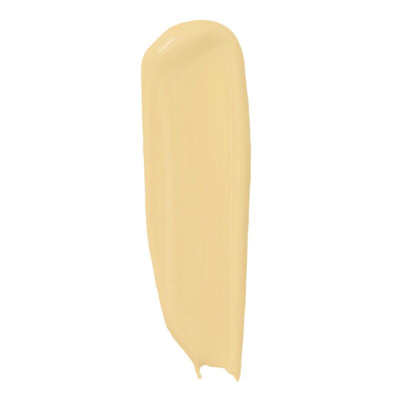 Swatch of e.l.f Camo Color Corrector in a light yellow shade, ideal for neutralizing discoloration.