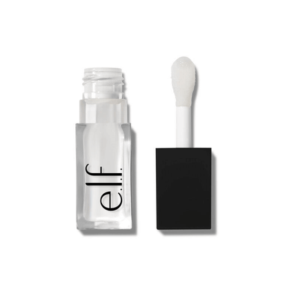 e.l.f Glow Reviver Lip Oil in transparent tube with applicator for sumptuous hydration and shine.