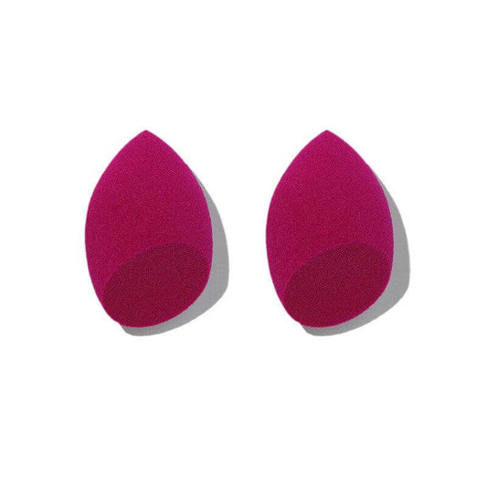 e.l.f Total Face Sponge Duo in vibrant pink, perfect for makeup application and blending with multi-sided designs.