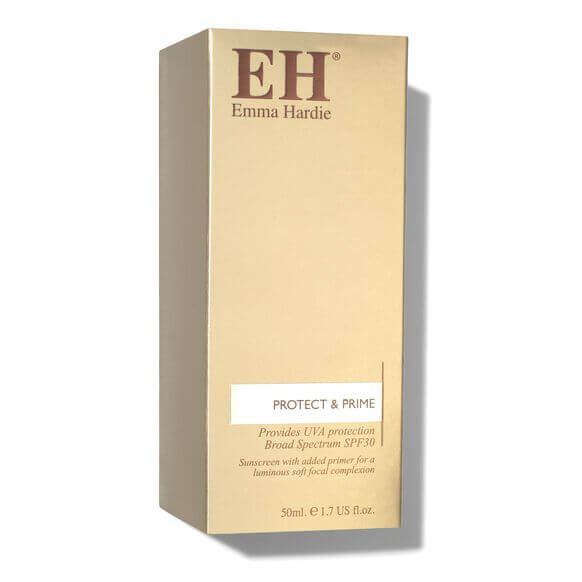 Gold box of Emma Hardie skincare product on a white background