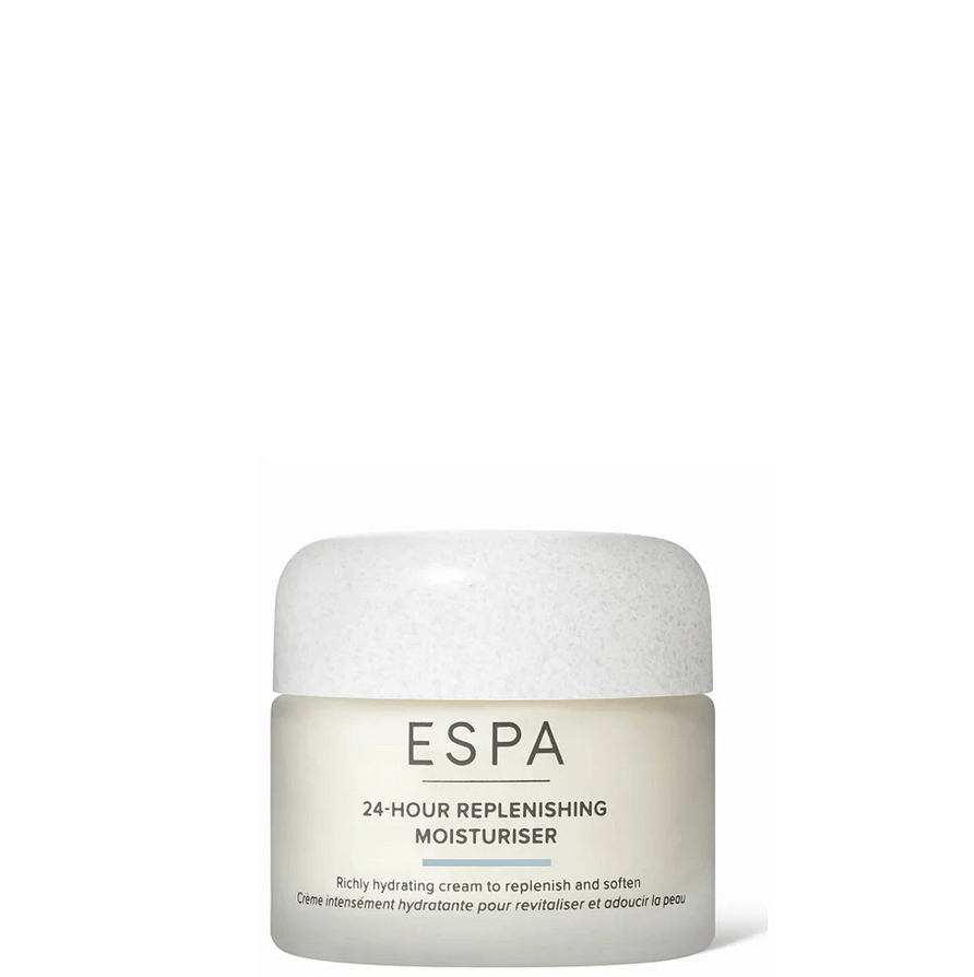 ESPA 24-hour replenishing moisturizer jar on a white background