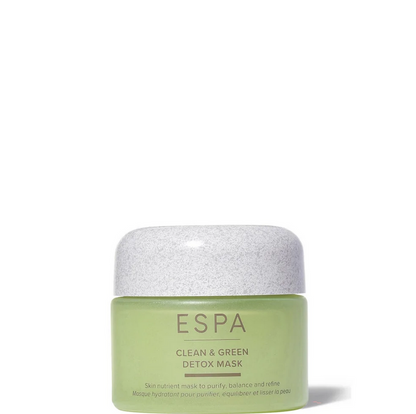 ESPA Clean & Green Detox Mask jar on a white background