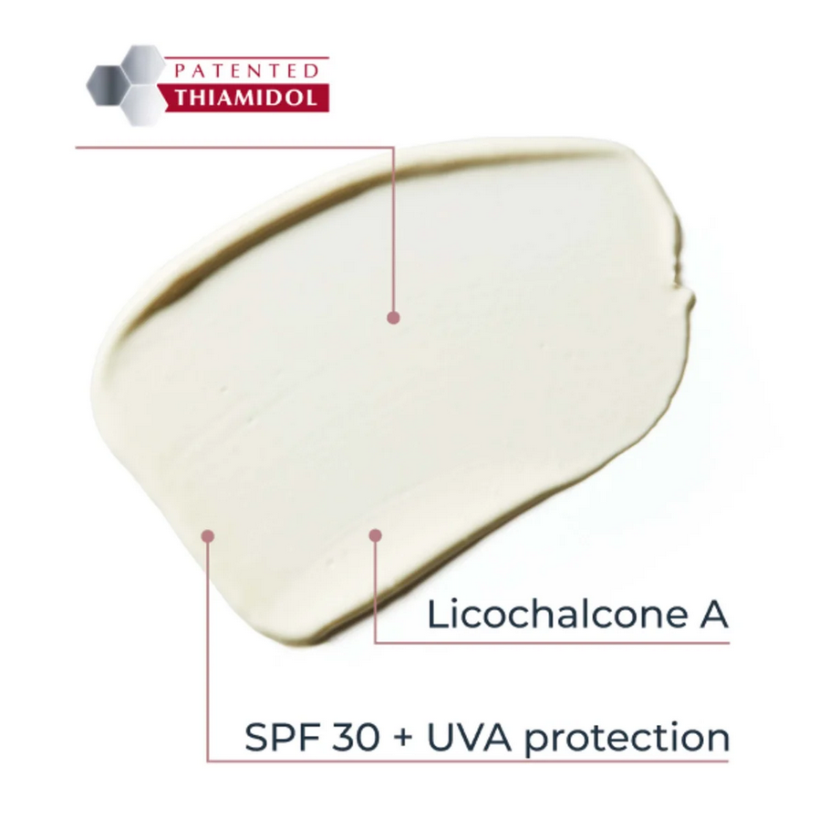 Eucerin with SPF 30 + UVA protection label on a white background