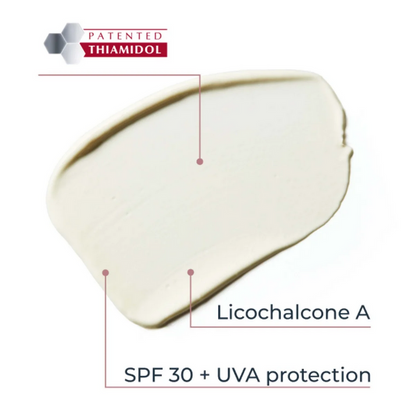 Eucerin with SPF 30 + UVA protection label on a white background