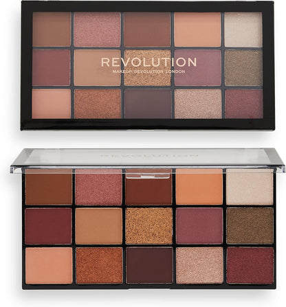 Revolution Reloaded Eyeshadow Palette in Velvet Rose featuring 15 rich shades of beiges, browns, and striking shimmers. Revolution Reloaded Eyeshadow Palette in Velvet Rose featuring 15 rich shades of beiges, browns, and striking shimmers. 1