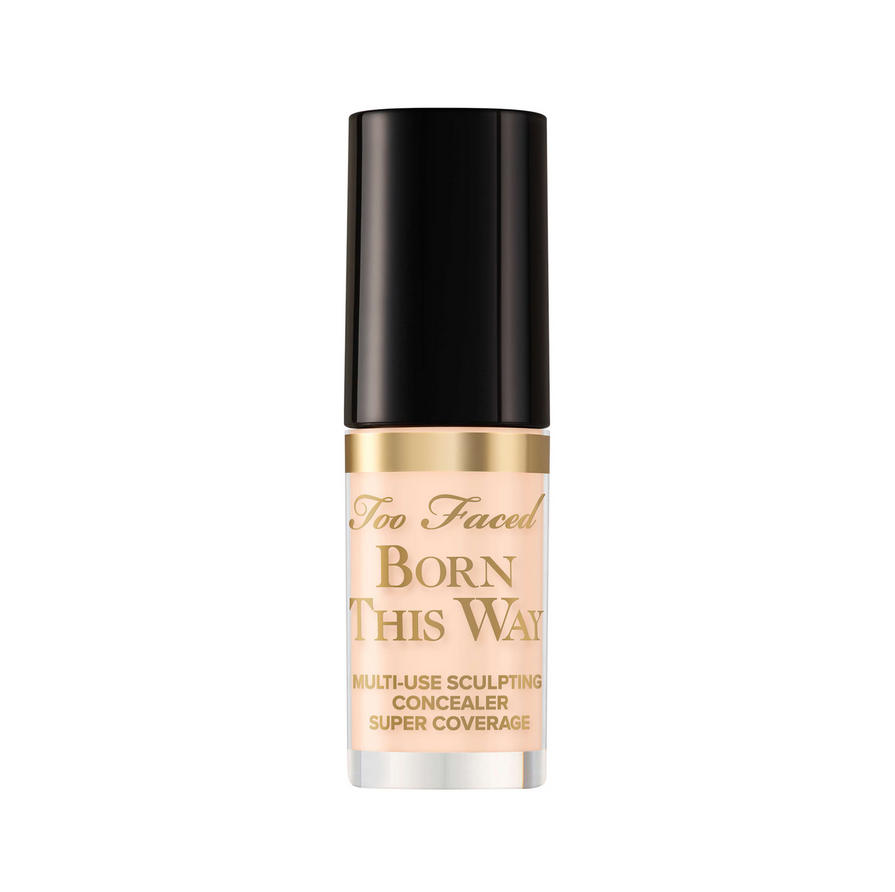 Too Faced Born This Way Super Coverage Multi Use Concealer in Fair, perfect for natural radiant complexion.