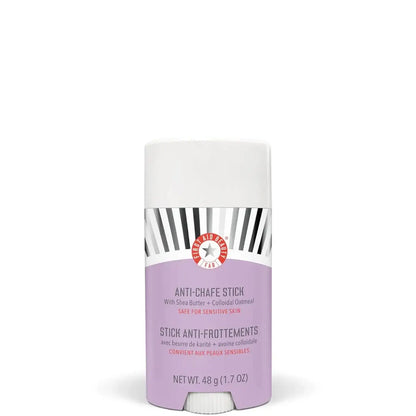 First Aid Beauty Anti-Chafe Stick 30ml with shea butter and colloidal oatmeal for sensitive skin protection.