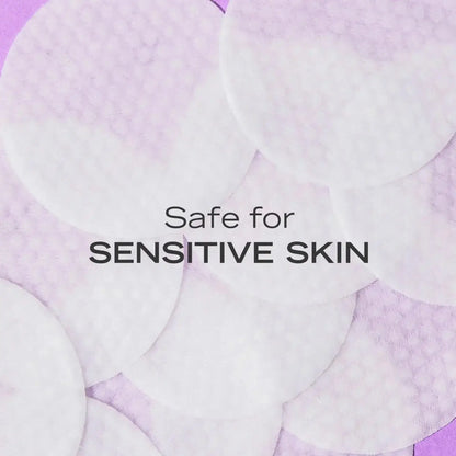First Aid Beauty Ingrown Hair Treatment Pads on a purple background, labeled safe for sensitive skin.