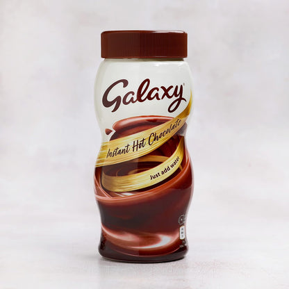 Jar of Galaxy Instant Hot Chocolate on a white background