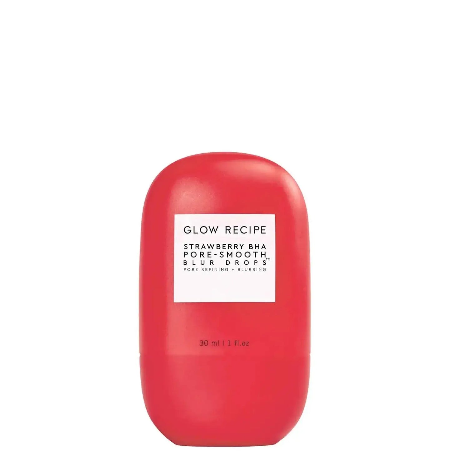 GLOW RECIPE Strawberry BHA Pore-Smooth Blur Drops 30ml product for minimizing pores and balancing oil production.
