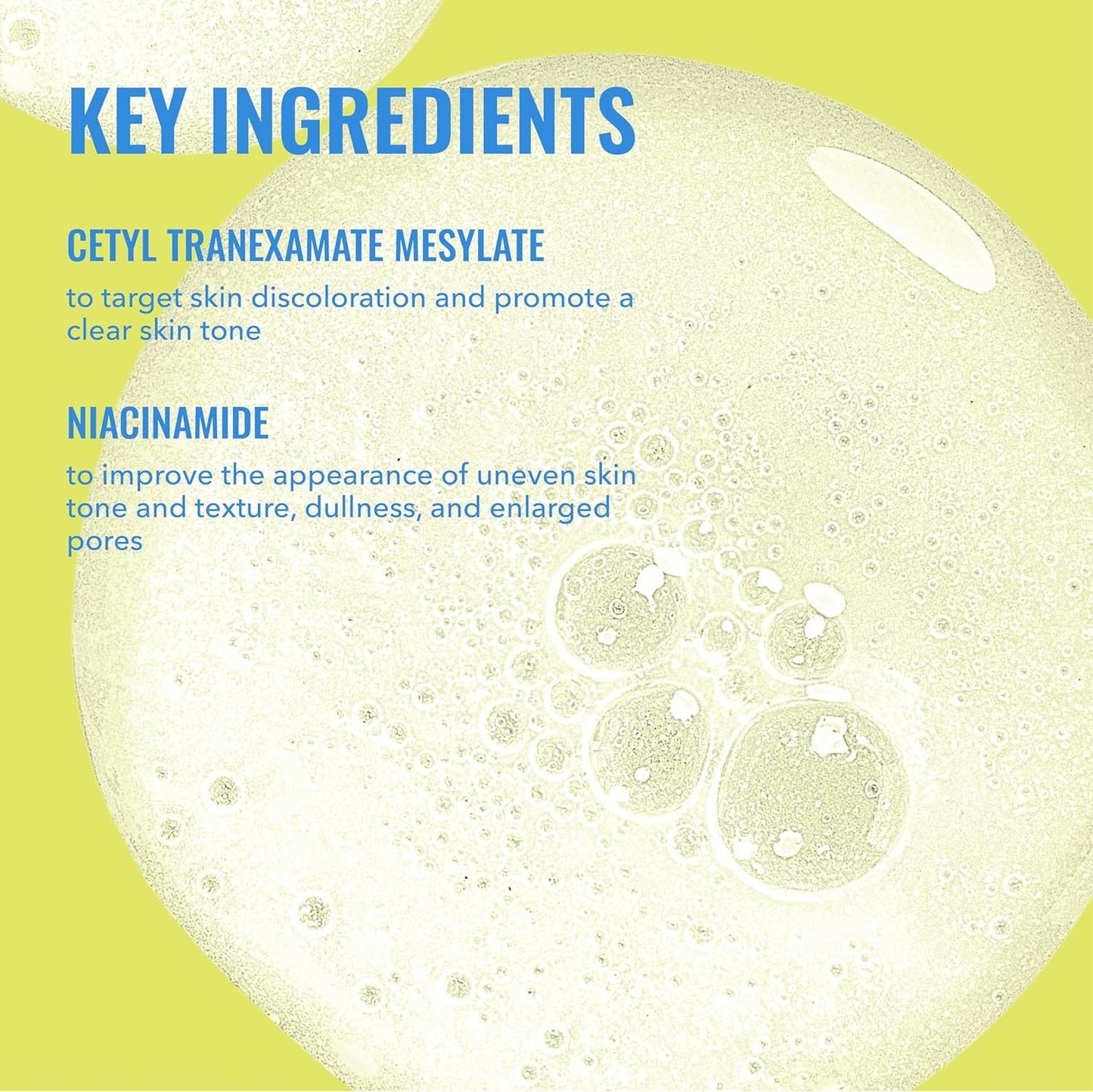 Good Molecules Product packaging with key ingredients listed on a green background