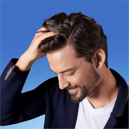 Man using Head & Shoulders Classic Clean 2in1 Anti Dandruff Shampoo 250ml for healthy hair care.