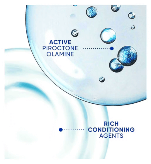 Head & Shoulders Classic Clean 2in1 Anti Dandruff Shampoo 250ml showing active ingredients for hair care.