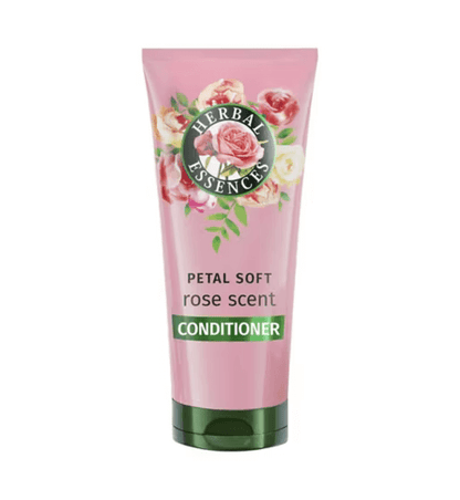 Herbal Essences Petal Soft Rose Scent Conditioner 250ml for silky, fragrant hair care with plant-based nutrients.