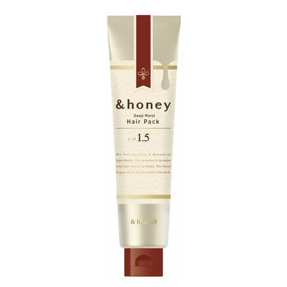 Tube of &honey Deep Moist Hair Pack on a white background