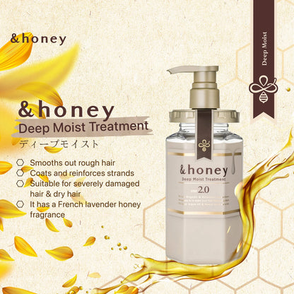 &honey Deep Moist Treatment 2.0 - Japanese Honey Hair Conditioner 445g