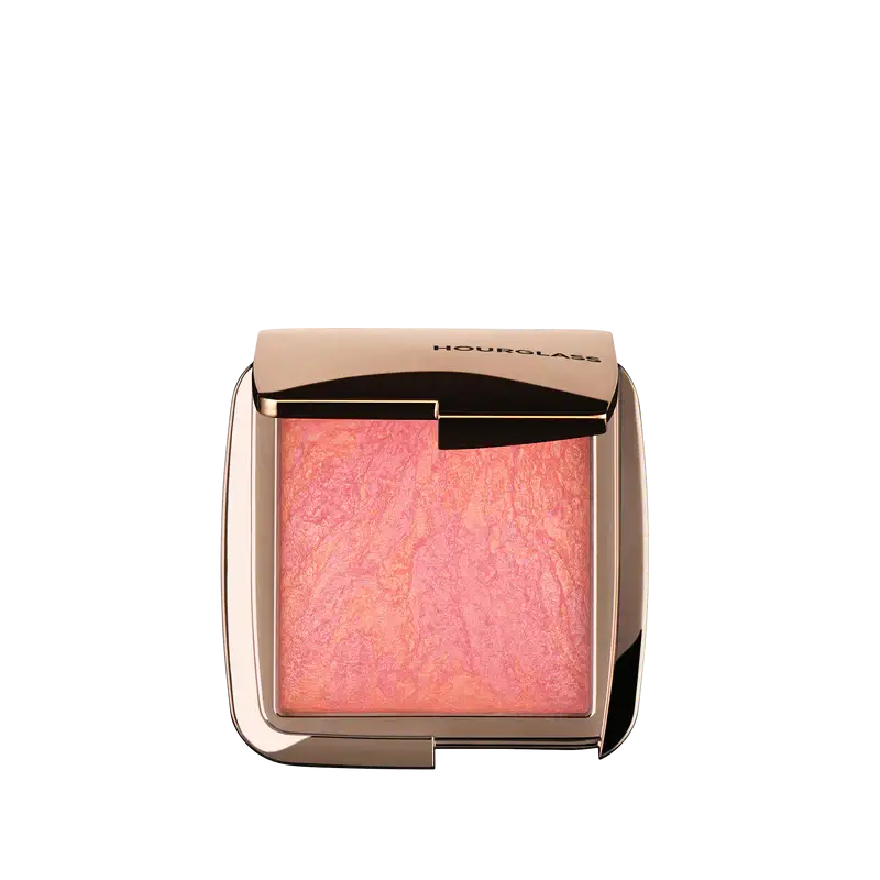 Hourglass Ambient Lighting Blush At Night compact, showcasing a radiant blend of pink tones for a flawless complexion.