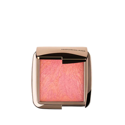Hourglass Ambient Lighting Blush At Night compact, showcasing a radiant blend of pink tones for a flawless complexion.