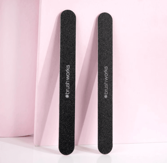 Brushworks Professional Emery Boards set of 2, ideal for shaping and smoothing natural or false nails.