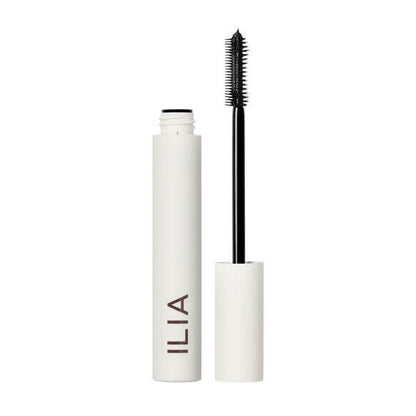 ILIA Limitless Lash Mascara packaging with a brush, promoting sustainable beauty and captivating eyes.