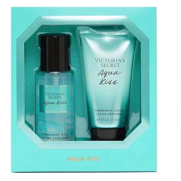 Victoria's Secret 2 Piece Gift Set - Aqua Kiss The Good Vibes