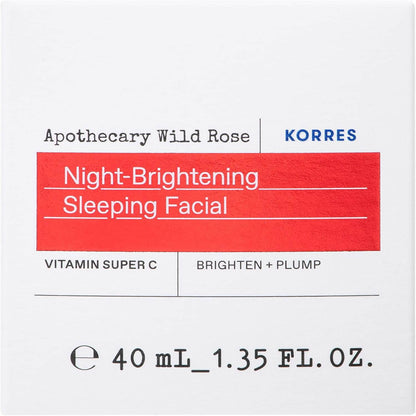 Korres Apothecary Wild Rose Night-Brightening Sleeping Facial packaging on a white background