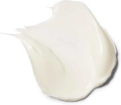 Korres White cream or lotion swatch on a white background