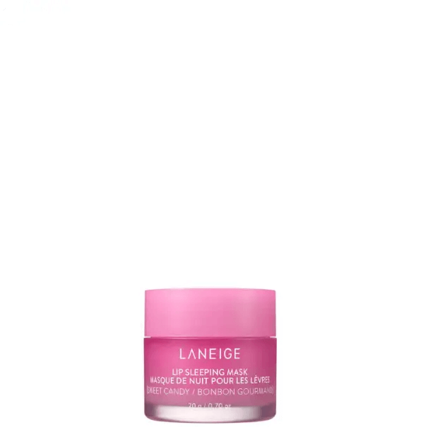 LANEIGE Lip Sleeping Mask in Sweet Candy flavor, 20g jar for nourishing and moisturizing lips.
