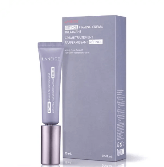 LANEIGE Retinol Firming Cream Treatment 15ml with hydrating ingredients for smooth, glowing skin.