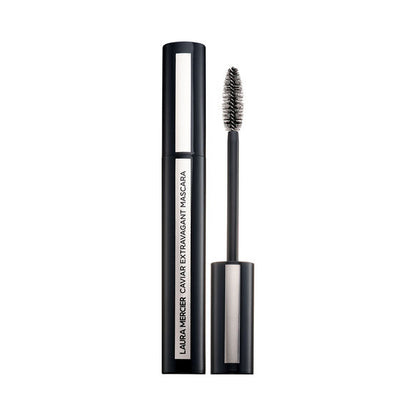 Laura Mercier eyelash mascara with brush on a white background