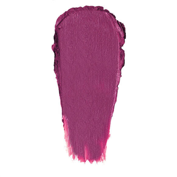 Laura Mercier Swatch of purple lipstick on a white background