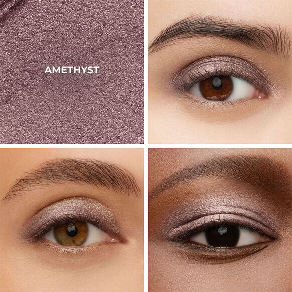 Laura Mercier Amethyst eyeshadow swatch and application on eyes