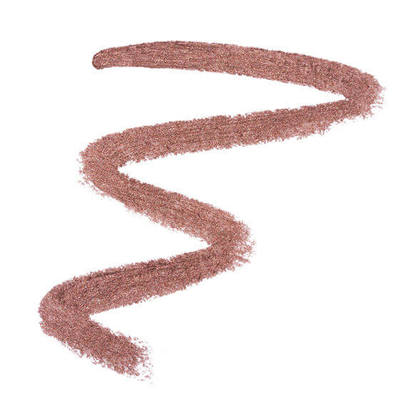 Laura Mercier Rose gold glitter swatch on a white background