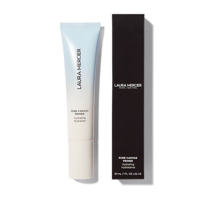 Laura Mercier Pure Canvas Primer tube and packaging on a white background
