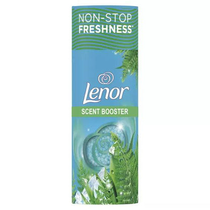 Lenor In-Wash Scent Booster Northern Solstice packaging featuring fresh green design for long-lasting fragrance.