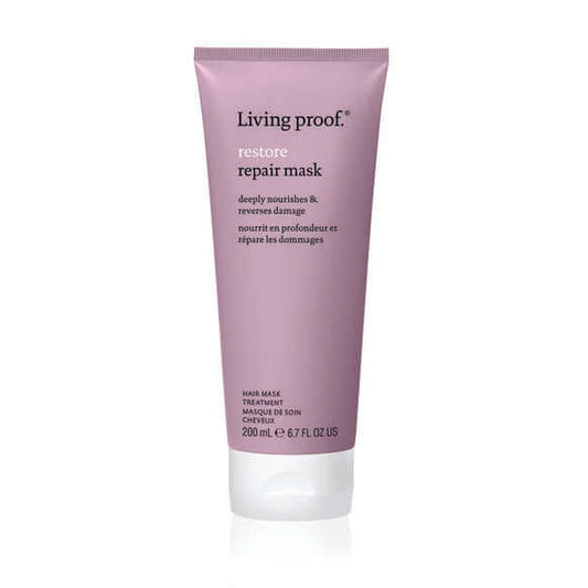 Living Proof Restore Repair Mask tube on a white background