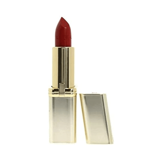 L'Oréal Paris Colour Riche Lipstick 343 Rouge Sauvage, vibrant red, enriched with oils for hydration and comfort.
