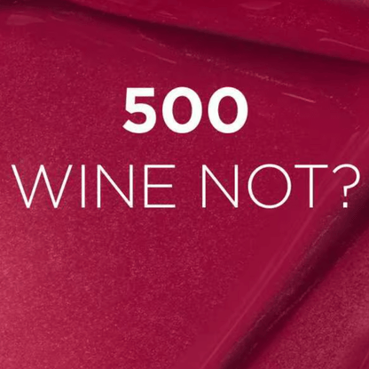 L'Oreal Paris Infallible Matte Resistance Lipstick shade 500 'Wine Not?' with rich, bold color swatch.