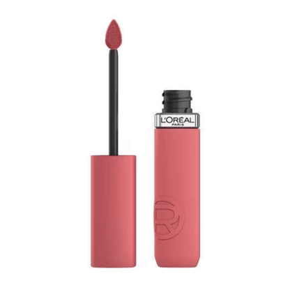 L'Oreal Paris Infallible Matte Resistance Lipstick 500 with precise applicator for intense, longwear color.