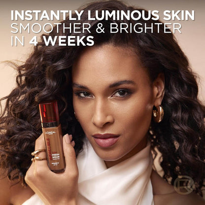 L'Oréal Paris Infallible 32hr Freshwear Liquid Foundation - 250 Radiant Sand model showcasing luminous skin.