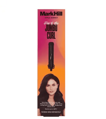 Mark Hill Pick 'N' Mix Extra-Long Jumbo curling wand packaging for beachy waves, 180cm long, 45mm barrel.