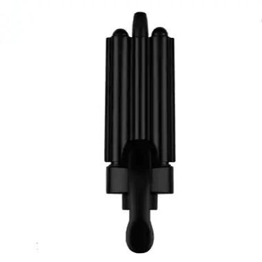Compact black waver styling tool for creating beachy waves effortlessly.