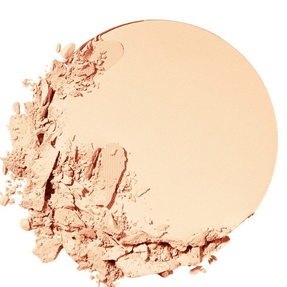 Fit Me Matte + Poreless Pressed Powder in light shade, showing texture and loose powder for a mattifying finish.