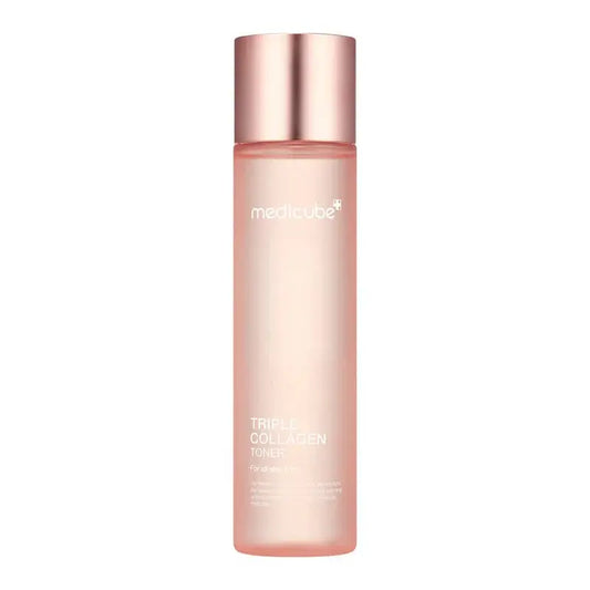 Medicube Triple Collagen Toner bottle on a white background