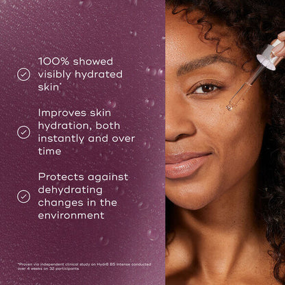 Medik8 Hydr8 B5 Intense serum shows improved hydration, protecting skin from dehydration and enhancing radiance.
