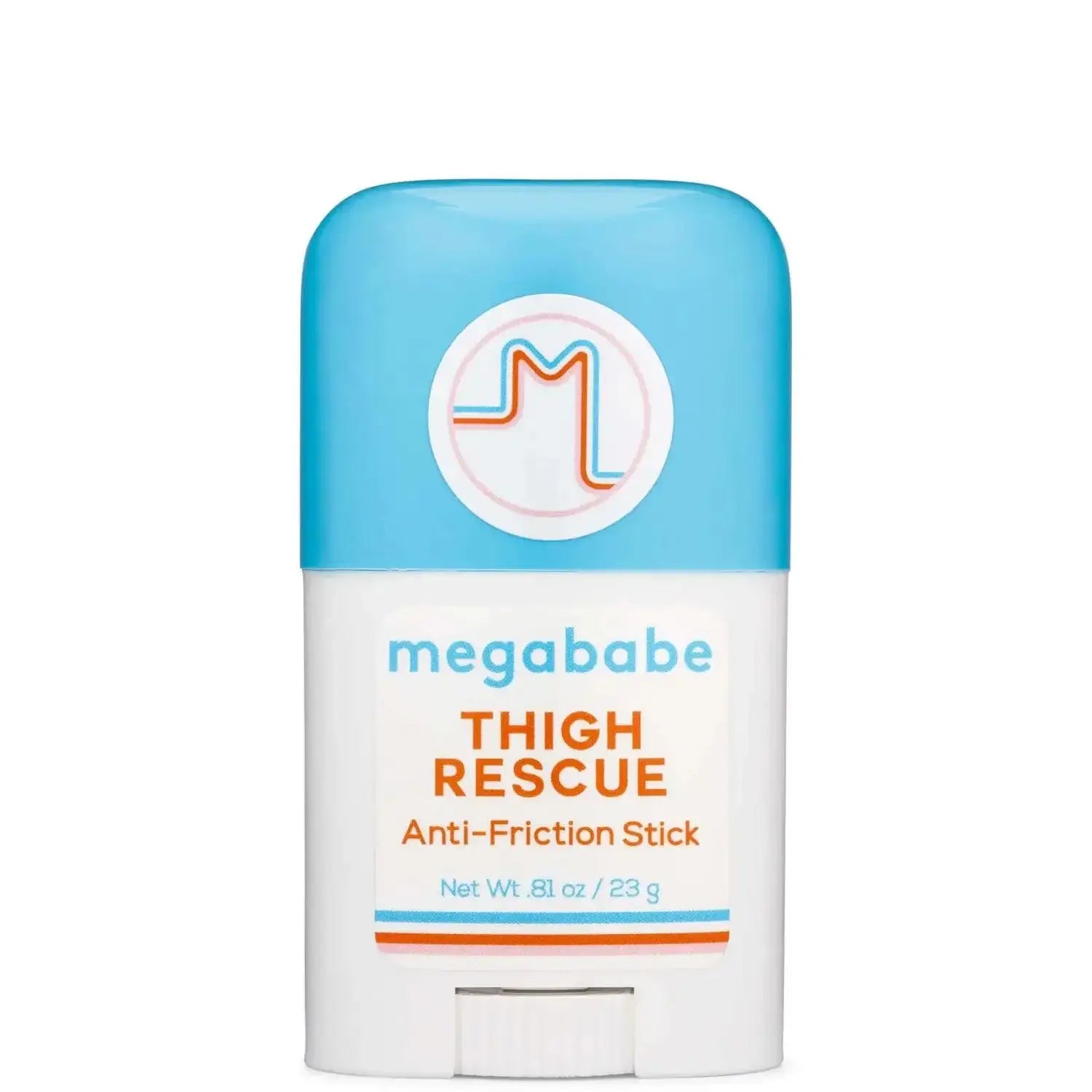 Megababe Thigh Rescue anti-friction stick, effective chafing solution for summer comfort, 23g balm stick.