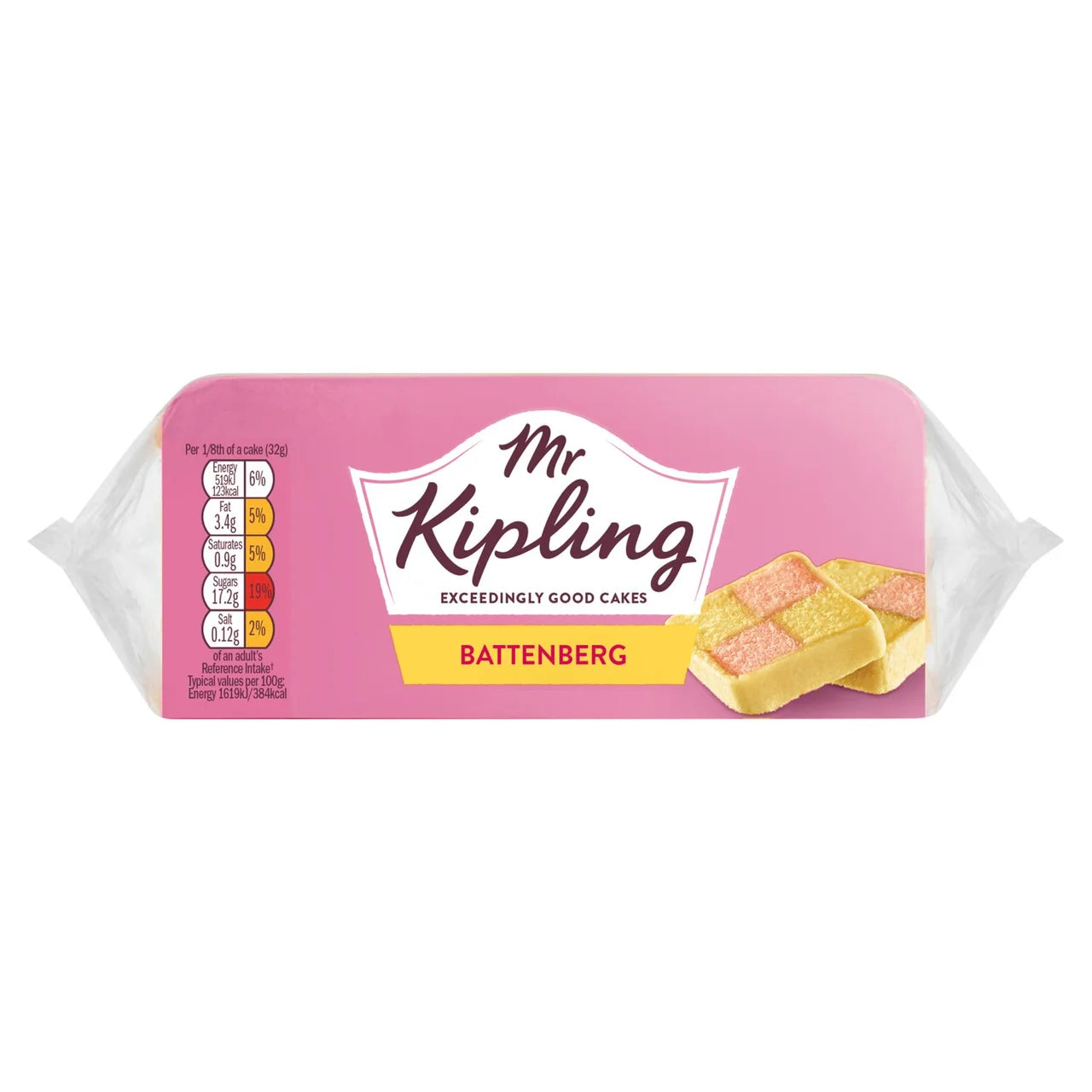 Mr Kipling Standard Battenberg Cake Family Size Serves 8