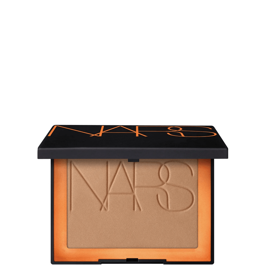 NARS Laguna Bronzing Powder in sleek black packaging, perfect for achieving a natural sun-kissed glow.